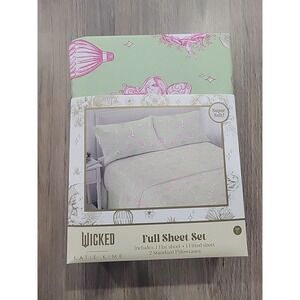 Wicked For Good Katie Kime FULL Sheet Set (Flat, Fitted, 2 Standard Pillowcases)